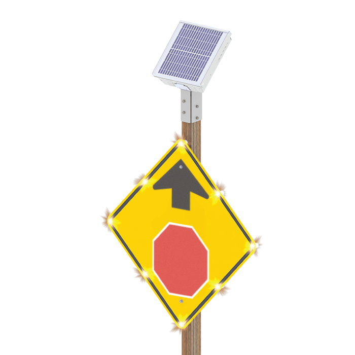 R247-E, STOP Ahead LED Enhanced Sign 48