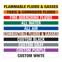 Pipe Marking Label 4" H