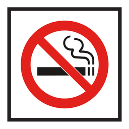 [0043186] No Smoking, 4"x4" Decal (12/Pack)